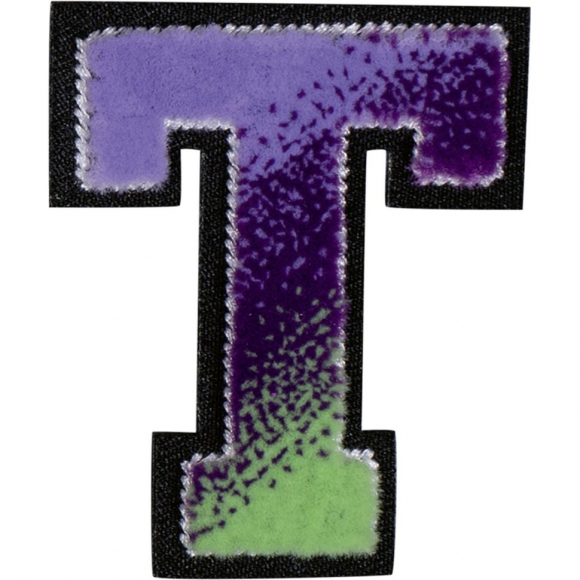 Термоаппликация "Буква Т разноцветная"