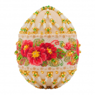 Набор для бисероплетения РИОЛИС арт.В195 Пасхальное яйцо Примула 6,5х5 см