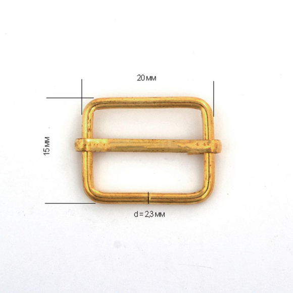 Шлевка металлическая TSW 20х 15х 2,3мм цв. золото уп. 500шт Шлевка металлическая TSW 20х 15х 2,3мм цв. золото уп. 500шт