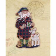 Набор для вышивания MILL HILL Рождественский Санта 7х12 см