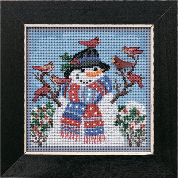 Набор для вышивания бисером MILL HILL Добро пожаловать Зима 13,33х13,33 см