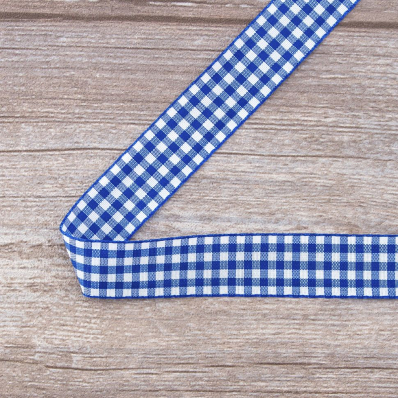 20178_Лента с рисунком клетка SAFISA, 25 мм, 25 м, цвет 13, синий 20178_Лента с рисунком клетка SAFISA, 25 мм, 25 м, цвет 13, синий