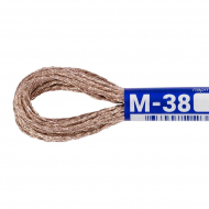 Нитки для вышивания Gamma мулине NM металлик 100% полиэстер 12 x 8 м цв.М-38 под бронзу