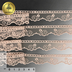 Кружево на сетке KRUZHEVO арт.TR.4890 шир.20мм цв.375 персик уп.14м