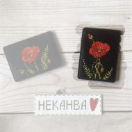 Набор для вышивания NEOCRAFT арт.НК-10a Мак, вертикальная визитница 8х11 см