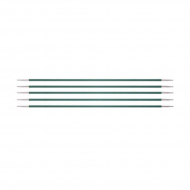 47035 Knit Pro Спицы чулочные для вязания Zing 3мм/20см, алюминий, 5шт