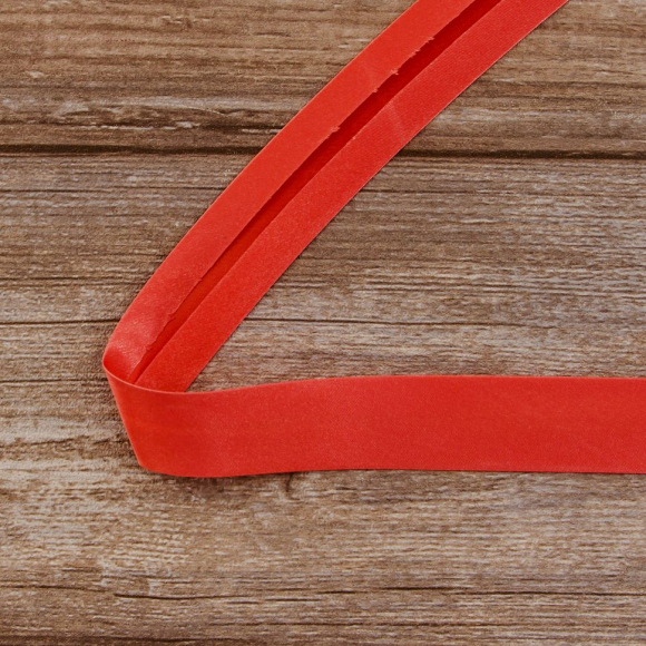 19859_Косая бейка атласная 30 мм, 25 м, цвет 59, коралловый