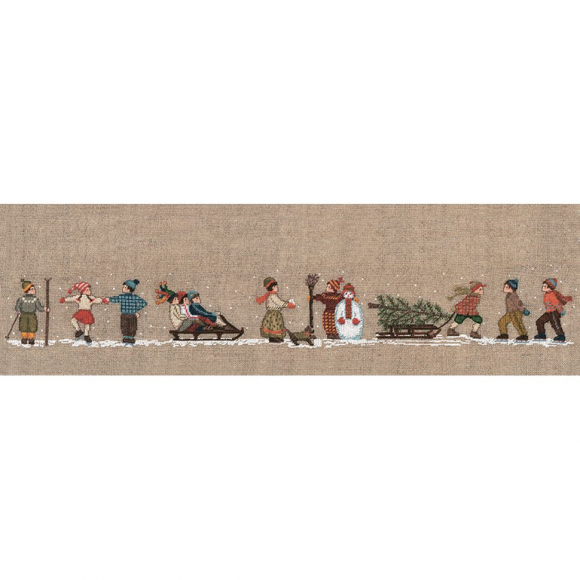 Набор для вышивания Le Bonheur des Dames арт.3638 Skieurs (Лыжники) 10х43 см