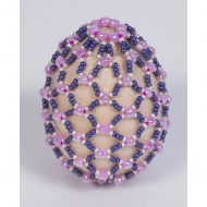 Набор для бисероплетения МАТРЕНИН ПОСАД арт.8400 Пасхальное яйцо Лепесток фиалки 4,6х6,2 см