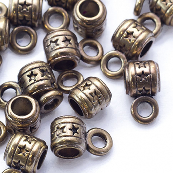 Бейл трубка арт.МБ.УТ6416 цв.античное золото 9х5х7 мм 50шт