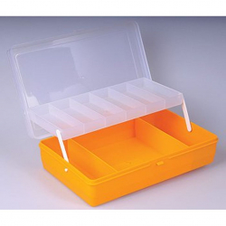 Коробка для мелочей арт.T-05-05-04 пластик (235х150х65) двухярусная с микролифтом