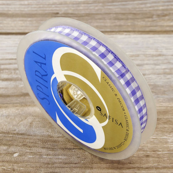 23971_Лента с рисунком клетка SAFISA, 11 мм, 25 м, цвет 08, сиреневый 23971_Лента с рисунком клетка SAFISA, 11 мм, 25 м, цвет 08, сиреневый