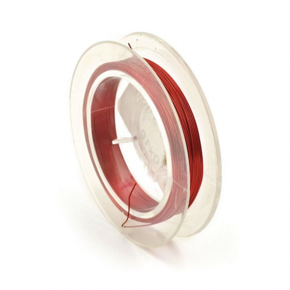 Проволока для бисера ?0,3мм арт.ТВ HET-11 цв.красный рул.50м Проволока для бисера ?0,3мм арт.ТВ HET-11 цв.красный рул.50м