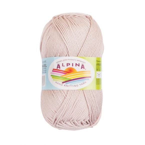 Пряжа ALPINA ANABEL (100% мерсеризованный хлопок) 10х50г/120м цв.452 т.бежевый