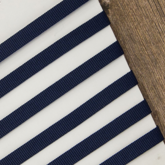 113402_Лента репсовая PEGA, цвет темно-синий, 7 мм