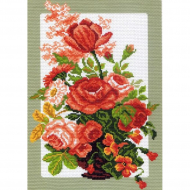 Рисунок на канве МАТРЕНИН ПОСАД арт.28х37 - 0497 Цветочные фантазии