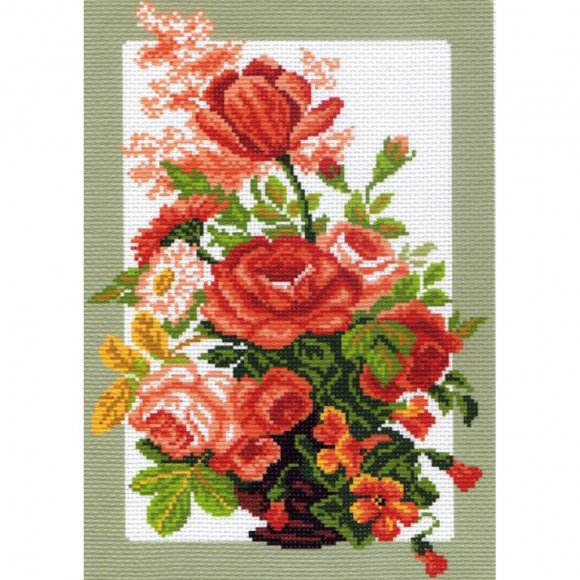 Рисунок на канве МАТРЕНИН ПОСАД арт.28х37 - 0497 Цветочные фантазии