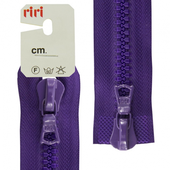 30615_Молния riri тракторная разъёмная 2 замка, 8 мм, 80 cм, цвет 2507, фиолетовый 30615_Молния riri тракторная разъёмная 2 замка, 8 мм, 80 cм, цвет 2507, фиолетовый
