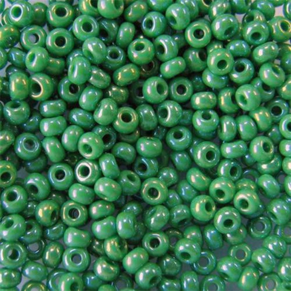 Бисер Preciosa №10, 5 г., цвет №54250 зеленый радужный непрозрачный