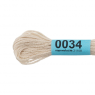 Нитки для вышивания Gamma мулине (0001-0206) 100% хлопок 24 x 8 м цв.0034 бл.серый