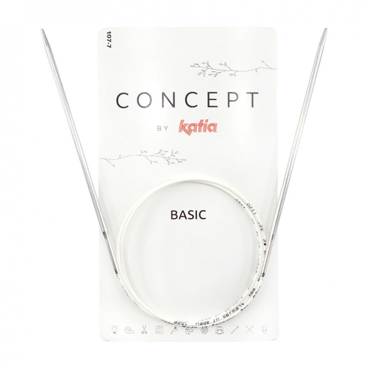 Спицы круговые супергладкие CONCEPT BY KATIA Basic №4,5 80 см