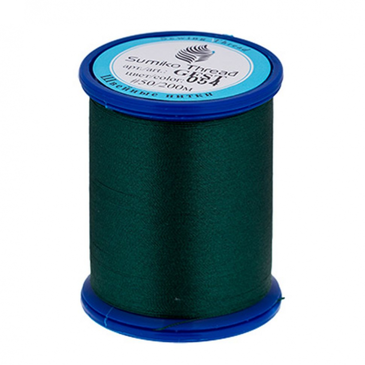 Швейные нитки SumikoThread GFST 50 100%полиэстер 200 м (219 я) цв.054 т.зеленый