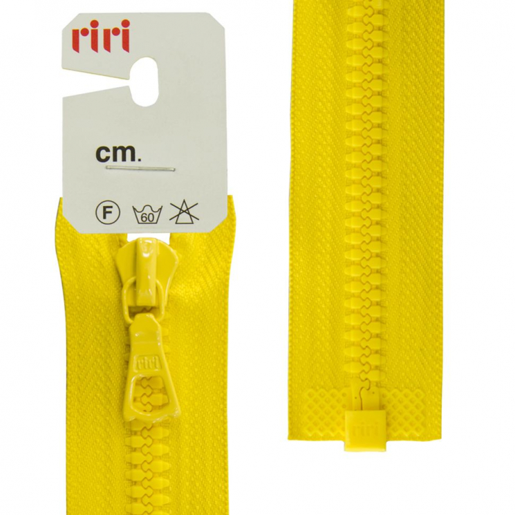 107351_Молния riri тракторная разъёмная 1 замок, 6 мм, 40 cм, цвет 2304, желтый