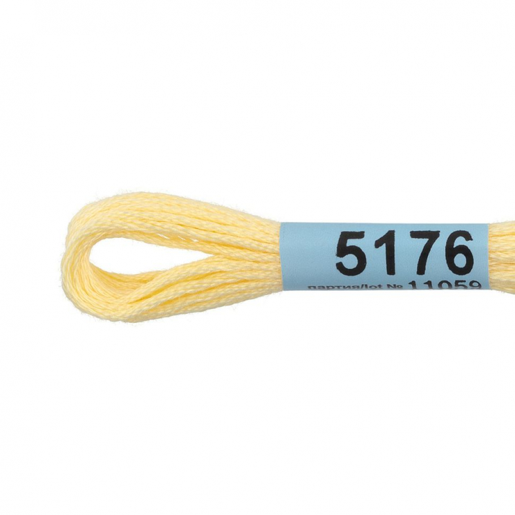 Нитки для вышивания Gamma мулине (3173-6115) 100% хлопок 24 x 8 м цв.5176 желтый