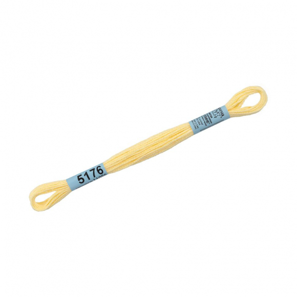 Нитки для вышивания Gamma мулине (3173-6115) 100% хлопок 24 x 8 м цв.5176 желтый