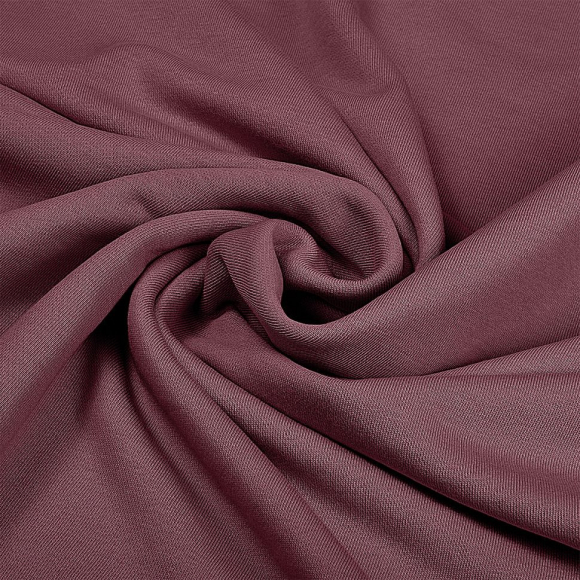 Ткань трикотаж Футер 3х нитка петля хлопок 310г пенье 180см слива рул.35-60м рул.35-60м