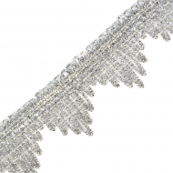 Тесьма TBY металлизированная арт.13-5061 шир.40 мм цв.серебро уп.22,85м