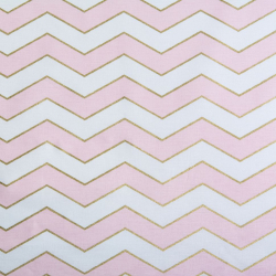 Ткань ранфорс с глитером Зиг-заг, арт.WH 20558-v01, 130г/м?,100% хлопок, шир.240см, цв.розовый/золото, рул.30м