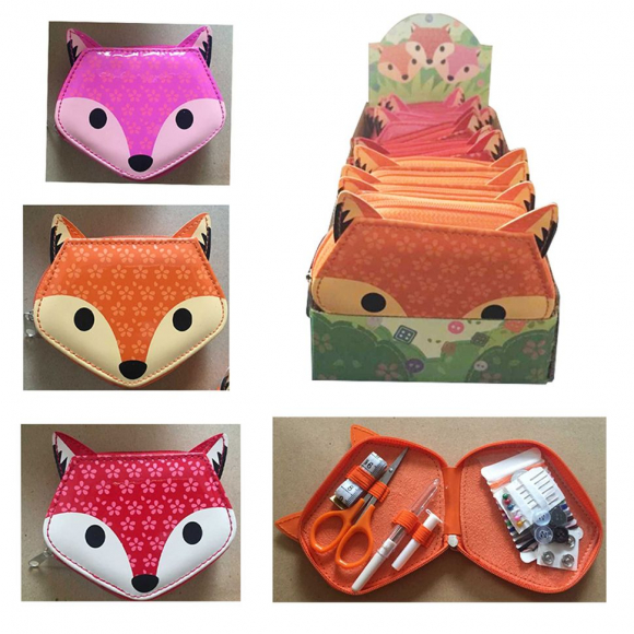 96843_Набор дорожный в кошельке "Лис", 12 шт в картонном дисплее