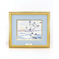 132907_Вышитая картина "Чайки над Невой"