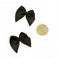 Бантики пришивные арт.MJ.RF.072.02 1,5см цв.02 черный уп.100шт Бантики пришивные арт.MJ.RF.072.02 1,5см цв.02 черный уп.100шт