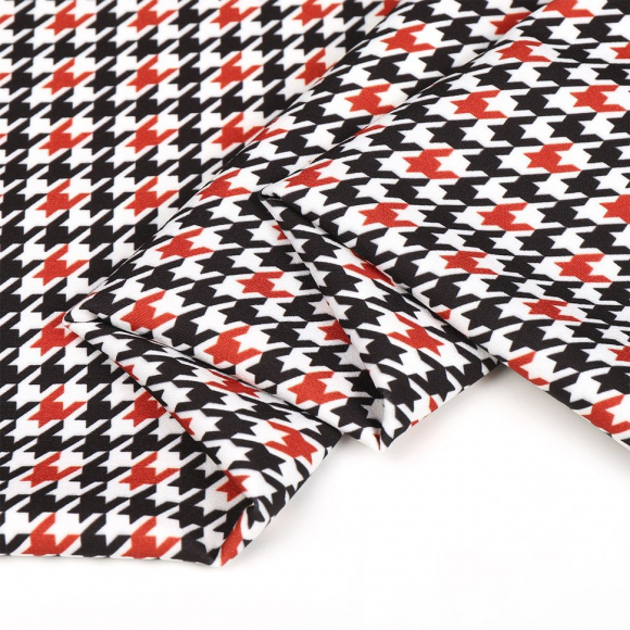 Ткань Барби 200 г/м? 95% полиэстер, 5% лайкра шир.148 см арт.Bar.pr.0419.5 цв.05 гусиная лапка рул.25м