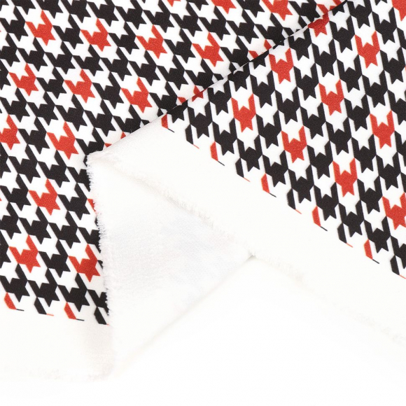 Ткань Барби 200 г/м? 95% полиэстер, 5% лайкра шир.148 см арт.Bar.pr.0419.5 цв.05 гусиная лапка рул.25м