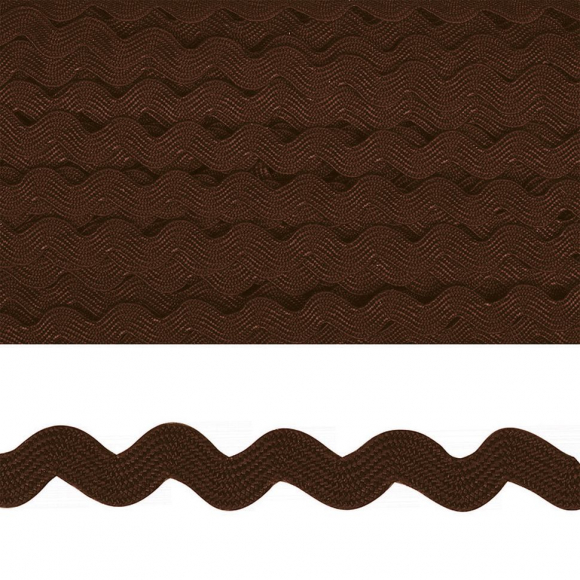 Тесьма декоративная Вьюнчик арт.TBY.64312 шир.5мм цв.F304 коричневый уп.32,92м