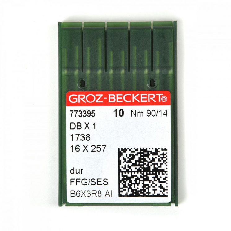 Игла для промышленных швейных машин Groz-Beckert DBx1/1738/16x257 FFG  №90 уп.10 шт. арт.773395