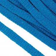 Шнур плоский х/б 15мм турецкое плетение цв.022 бирюза уп.25 м