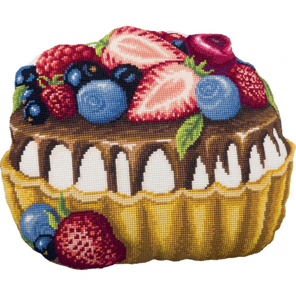 Набор для вышивания PANNA арт. PD-1946 Подушка Пирожное 35х27,5 см Набор для вышивания PANNA арт. PD-1946 Подушка Пирожное 35х27,5 см