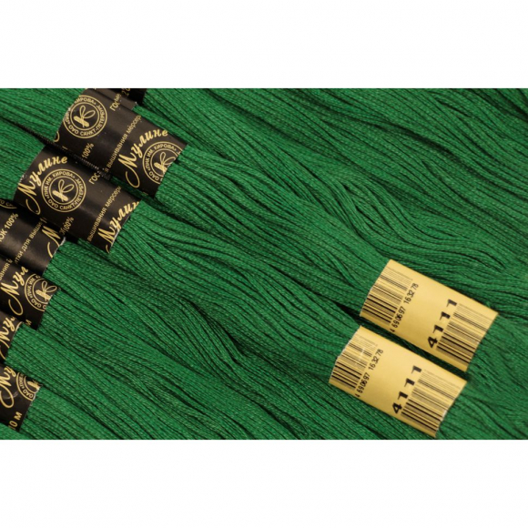 Нитки мулине цв.4111 зеленый 12х10м С-Пб Нитки мулине цв.4111 зеленый 12х10м С-Пб