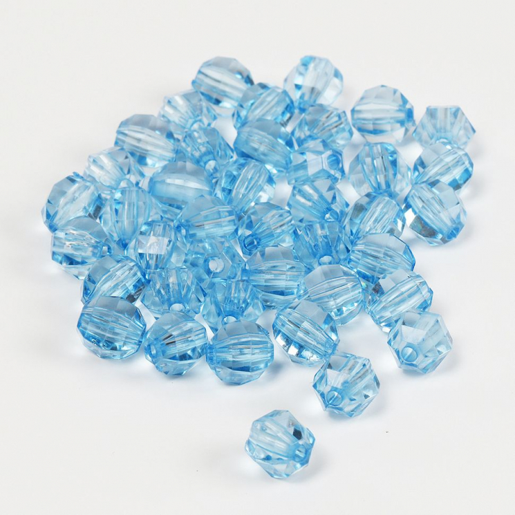 Бусины акриловые MAGIC HOBBY арт.MG.3244-13 цв.13 голубой ?10мм уп.50г