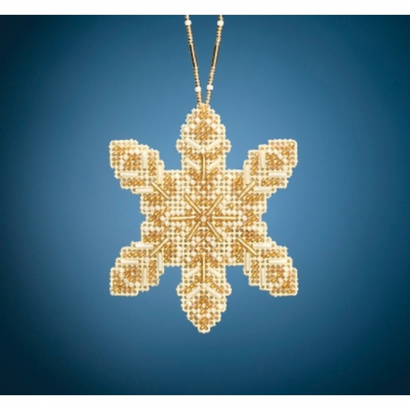 Набор для вышивания бисером "Жемчужная снежинка" Набор для вышивания бисером "Жемчужная снежинка"