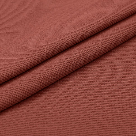 Кашкорсе трикотажное полотно 400г/м?  95%хб 5%эл  шир.60+60см арт.ШН-400955-33 цв.чайная роза пач.15-60м (1кг-2,10м)