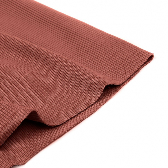 Кашкорсе трикотажное полотно 400г/м?  95%хб 5%эл  шир.60+60см арт.ШН-400955-33 цв.чайная роза пач.15-60м (1кг-2,10м)