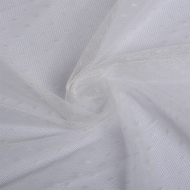 Фатин горошек мягкий шир.160см  100% полиэстер арт.TBY-1908-66 цв.молочный диаметр горошин 0,1см рул.15м