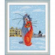 Набор для вышивания ОВЕН арт. 1032 Кошки-крошки 18х23 см