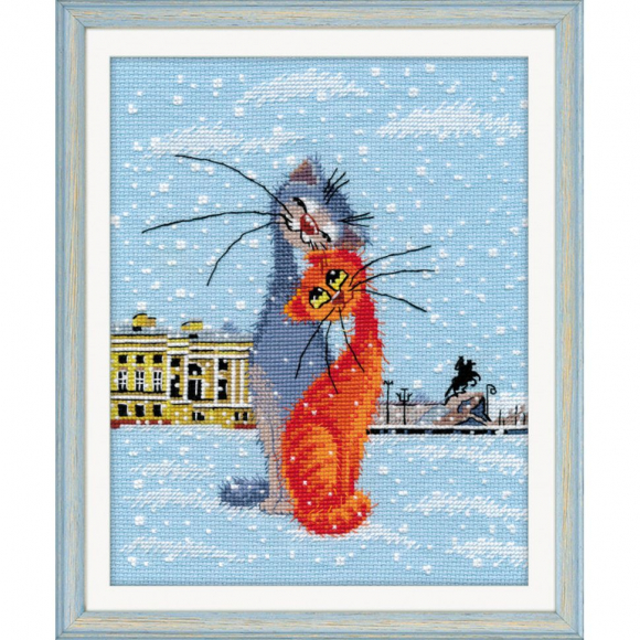 Набор для вышивания ОВЕН арт. 1032 Кошки-крошки 18х23 см