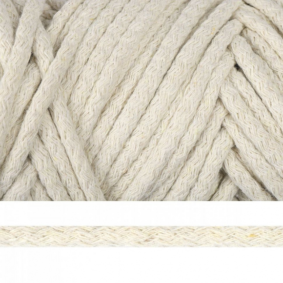 Шнур круглый х/б 08мм с наполнителем цв.2042 льняной уп.50м